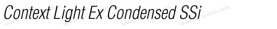 Context Light Ex Condensed SSi Normal字体转换